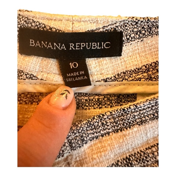 Bannana Republic navy and white button pocket dress sailor short size 10 - Picture 3 of 4